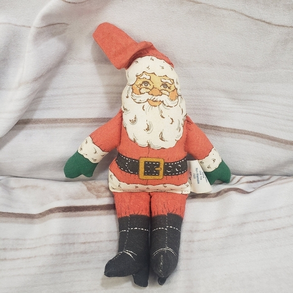 Hallmark Santa Claus Cloth Doll Christmas Vintage 7 Inch 80s - Picture 1 of 9